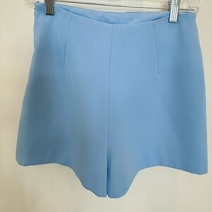 Zara Light Blue High Waist Women's Shorts